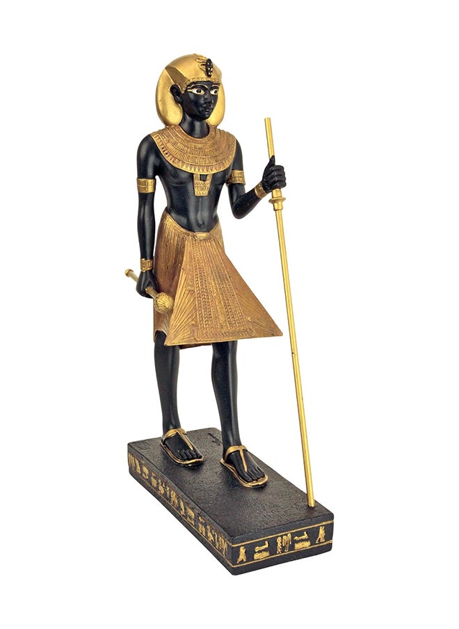 Generic Design Toscano King Tut Tutankhamen Pharaoh Of The Egyptian Realm Figurine Statue  21.5 Cm  Polyresin  Black And Gold 
