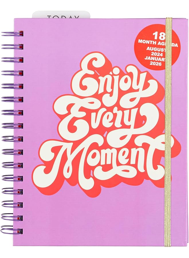erorex 18 Month Small Planner 2024 2025 August 2024 January 2026 Planner Daily Weekly Planner And Monthly Planner Enjoy Every Moment Planner 2024 With 3 Sticker Sheets 2024 Calendar Planner - Image 1