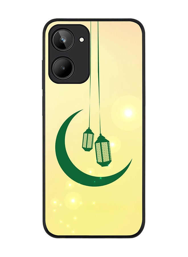 Stylizedd Rugged Black edge case for Realme 10 4G Slim fit Soft Case Flexible Rubber Edges Anti Drop TPU Gel Thin Cover -  Ramadan Shine - Image 1