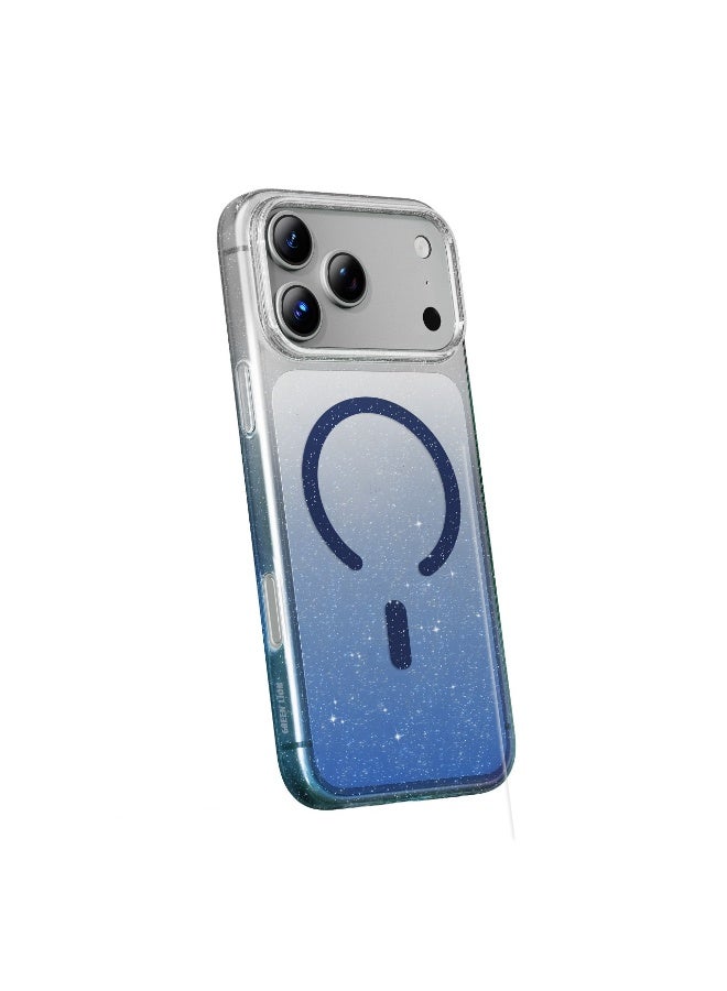 GREEN LION iPhone 17 Pro Max Magsafe Case Glitter with Camera Protection & Comfortable Grip / Anti Yellowing Back Cover / Anti Fingerprint / Enduring Clarity / Ultra Slim & Lightweight - Blue - Image 4