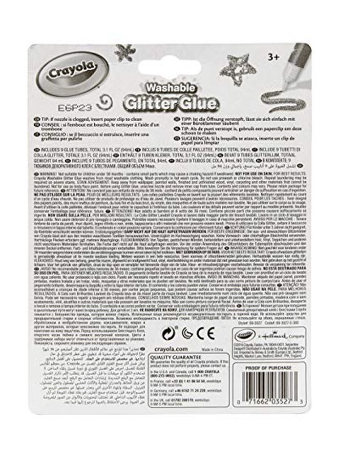 Crayola Washable Glitter Glue Pens 9 Count Colors May Vary - Image 3