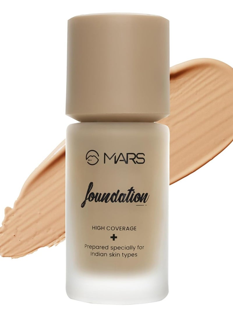 Mars SPF50 PA High Coverage Liquid Foundation Blemish Free  Blendable Foundation for Makeup 40ml SHADE 06 - Image 1