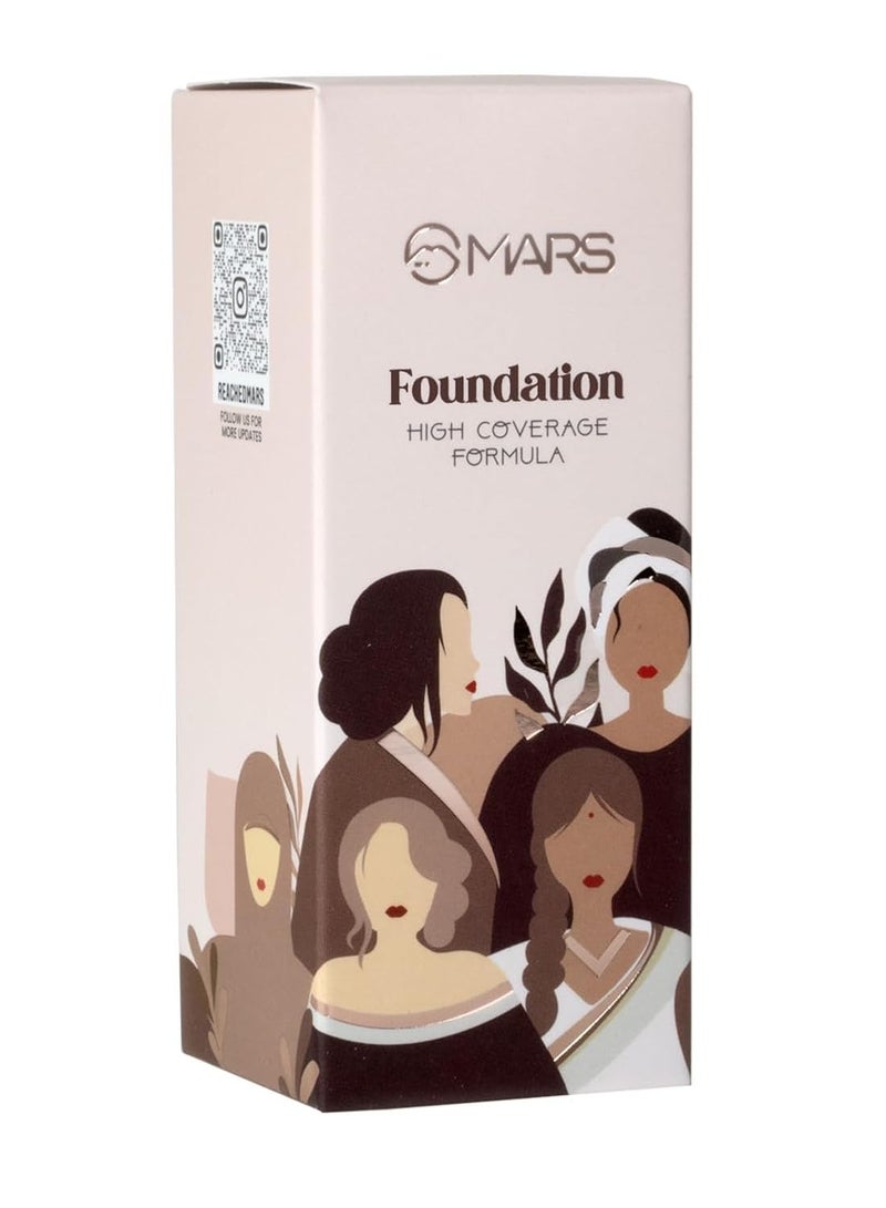 Mars SPF50 PA High Coverage Liquid Foundation Blemish Free  Blendable Foundation for Makeup 40ml SHADE 06 - Image 4