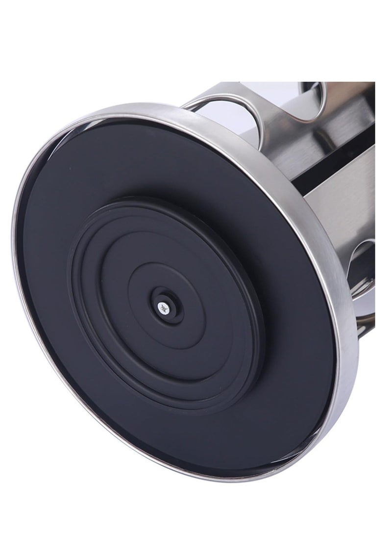 ELTRAZONE Revolving Spice Rack Organizer With Jars, Spice Organizer For Cabinets Countertop, Stainless Steel Seasoning Organizer For Easy Mess Free Transfer (Color : A, Size : 12 Jars) - Image 5