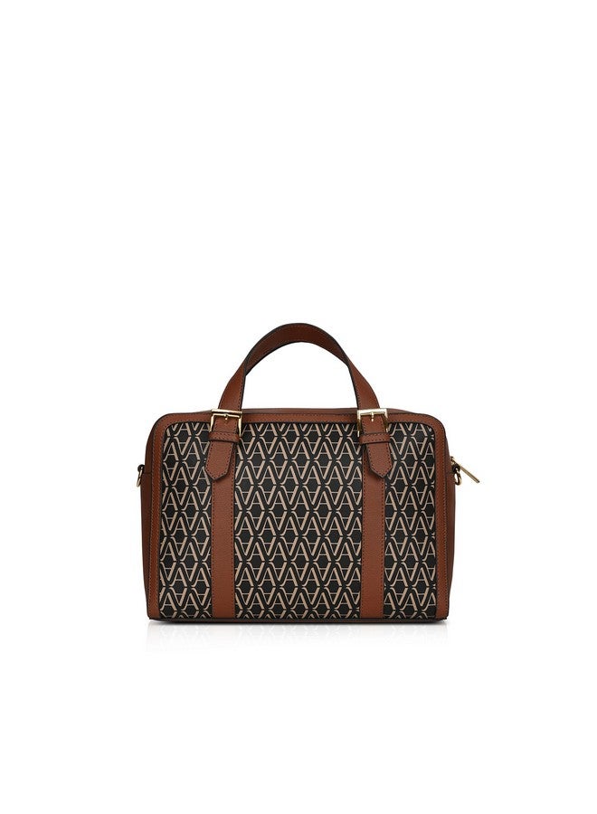 Accessorize London Women's Colorblock Dorota Monogram Satchel Bag| Satchel Bag for Work | Ladies purse | Stylish Shoulder Bag | Gift For Women - Image 3