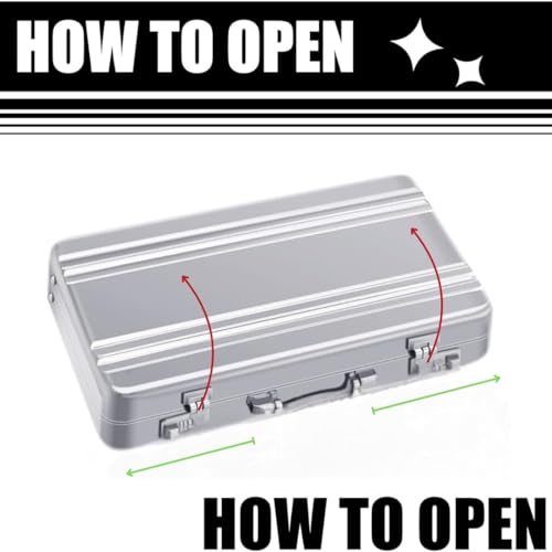 Stealodeal Silver Portable Briefcase-Style Card Holder – Perfect for Business Cards - Image 4