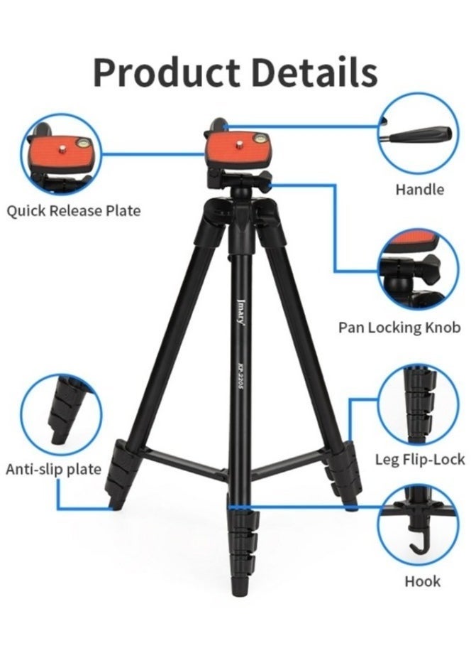 JMARY KP2205 Travel Tripod Mobile Phone Holder Telescopic Camera Mount Tripod Stand - Image 2