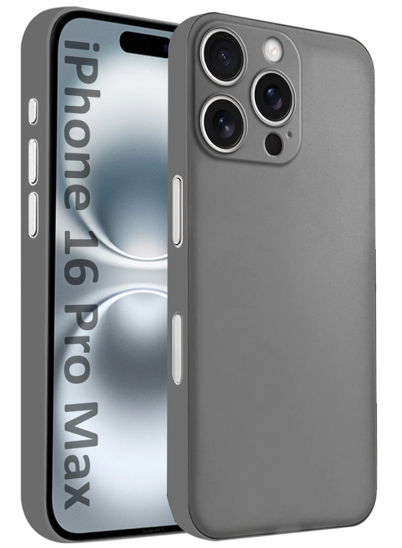 CATANES Thin Case for iPhone 16 Pro Max, Back Cover Sturdy Durable Ultra-Thin Case Drop Protection Cover Clear - Dark Grey - Image 1