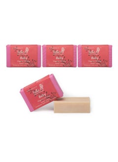 Rustic Art Organic Baby Soap | Coconut Nectar & Lavender | Coldprocessed | For Babies Above 6 Months & Kids | 100G (Pack Of 4) 