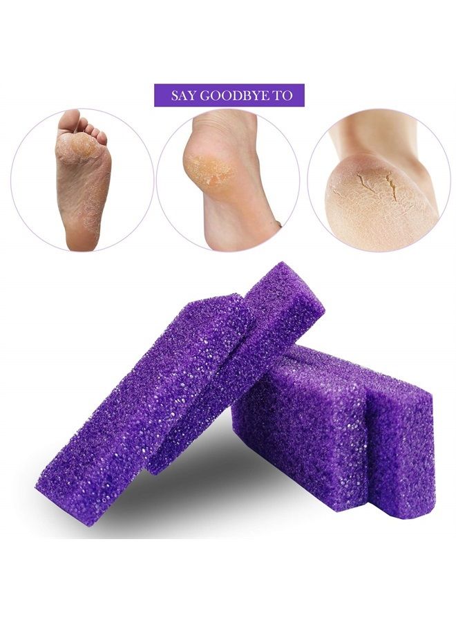 Tailpa 40 Pcs Pumice Stone for Feet Foot Scrubber Sponge for Feet Care and Callus Remover Mini Disposable Pumice Pads for Dead Skin Remover (Purple) - Image 3