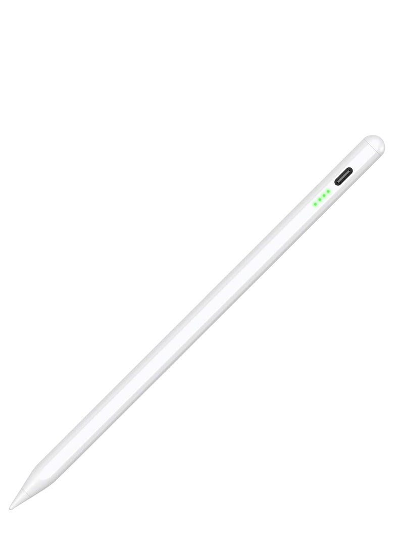 Stylus Pen for iPad 9th & 10th Generation with Palm Rejection Technology by Infusun Active Compatible Apple iPad 10/9/8/7/6 Air 5/4/3 Pro 11 & 12.9 inch Mini 6/5 White  - Image 1