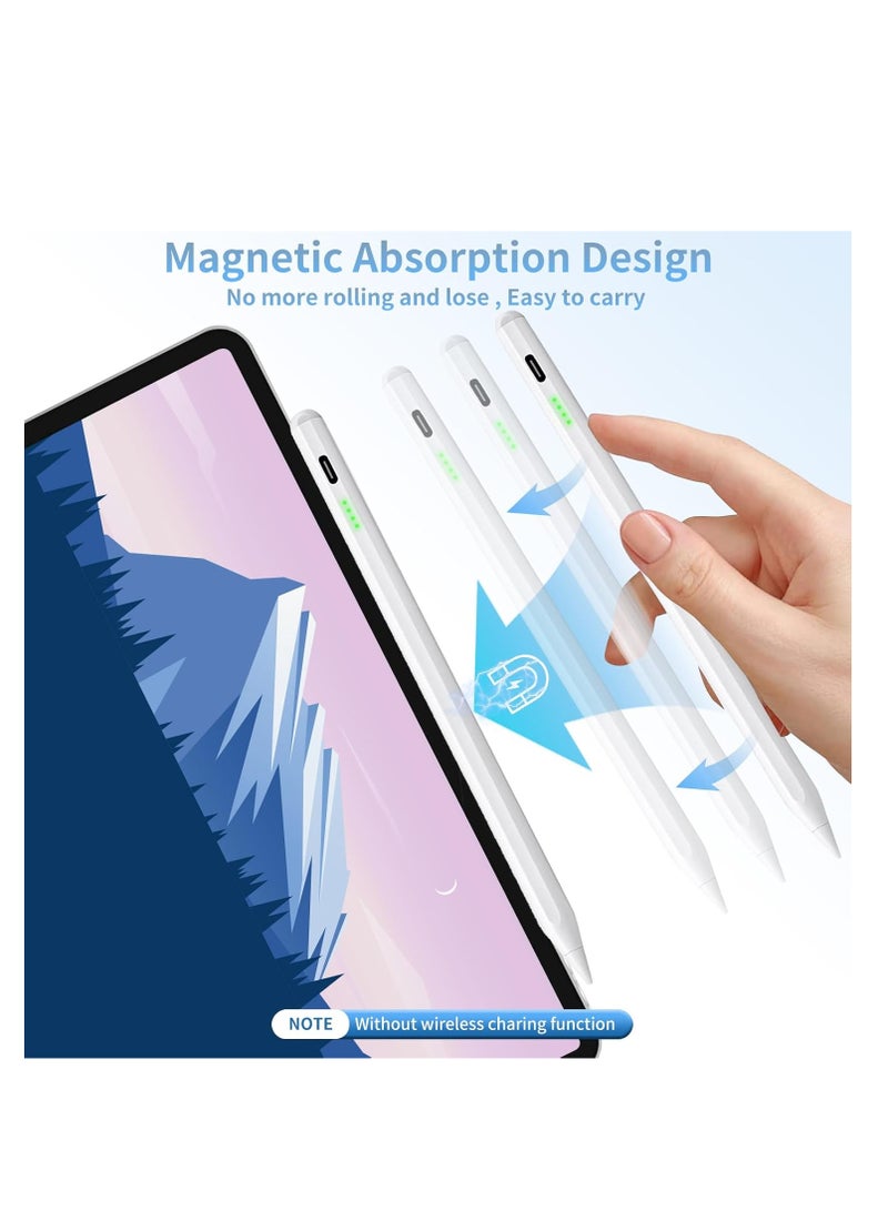 Stylus Pen for iPad 9th & 10th Generation with Palm Rejection Technology by Infusun Active Compatible Apple iPad 10/9/8/7/6 Air 5/4/3 Pro 11 & 12.9 inch Mini 6/5 White  - Image 5