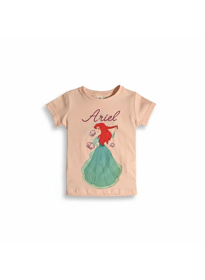 ديزني تيشيرت الأميرة | أريل للبنات | قطن ١٠٠٪