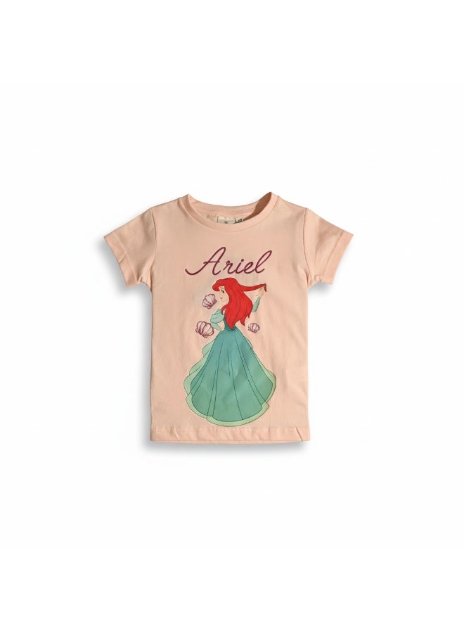 Disney PRINCESS | ARIEL GIRL'S T-SHIRT | 100% COTTON - Image 1