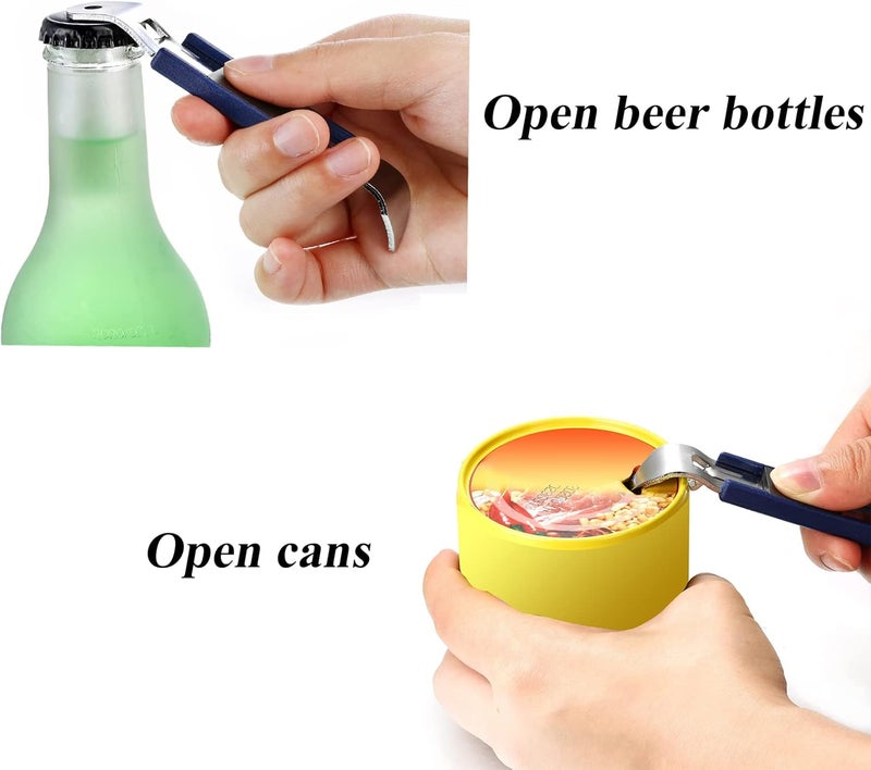 HANCELANT 3 Pieces Magnetic Bottle Openers Can Opener Classic Beer Opener Stainless Steel Small Bottle Opener Can Tapper with Magnet for Camping and Traveling (Black Blue Fuchsia) - Image 4