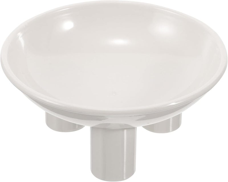 Elevated Cat Bowl Raised Pet Feeding Bowl White with Wide Opening 3-Legged Design Neck Protection Suitable for Cats and Small Dogs - Image 1
