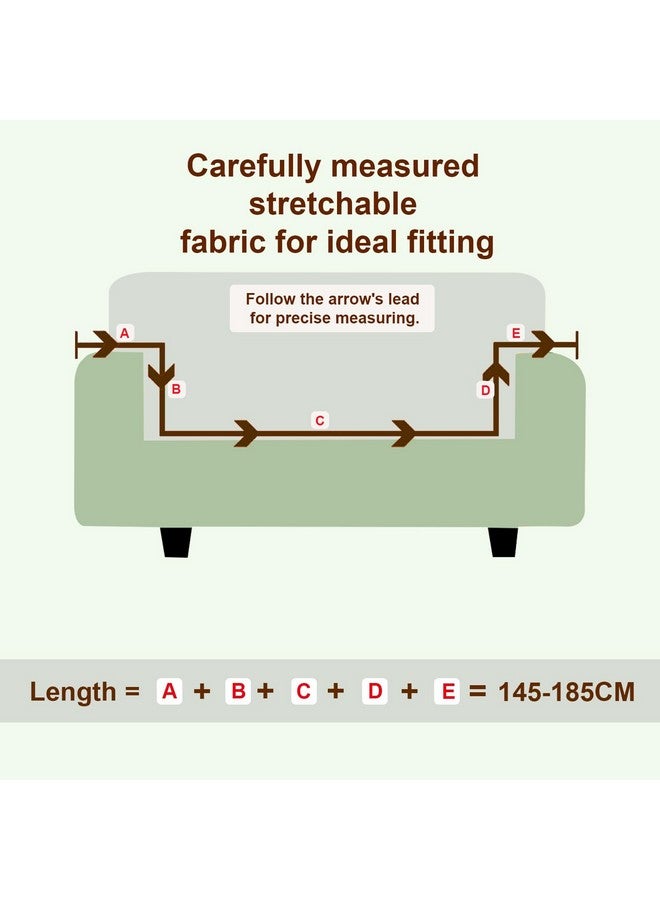 House of Quirk Universal Jacquard Crocodile Fabric Sofa Cover Soft Touching Cover for Couch Flexible Stretch Sofa Slipcover (Two Seater, Wine) - Image 3