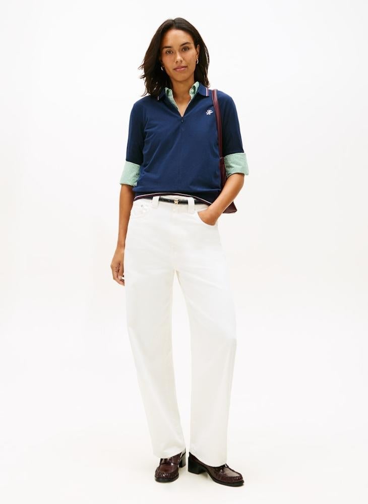 تومي هيلفيغر بولو بسحاب وشعار - Image 4