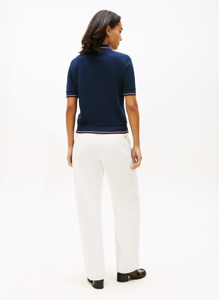 تومي هيلفيغر بولو بسحاب وشعار - Image 2