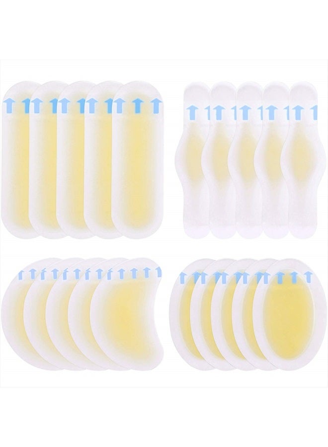 Satinior Blister Pads Bandages Blister Gel Guard Waterproof Blister Prevention Cushions for Fingers Toes Forefoot and Heel (20 Pieces) - Image 1