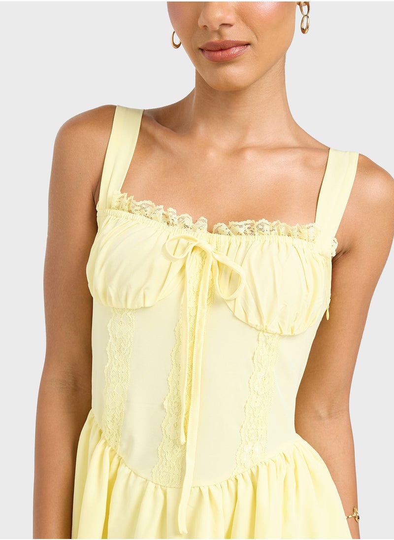 Ginger - Corset Drop Waist Mini Dress - Image 1