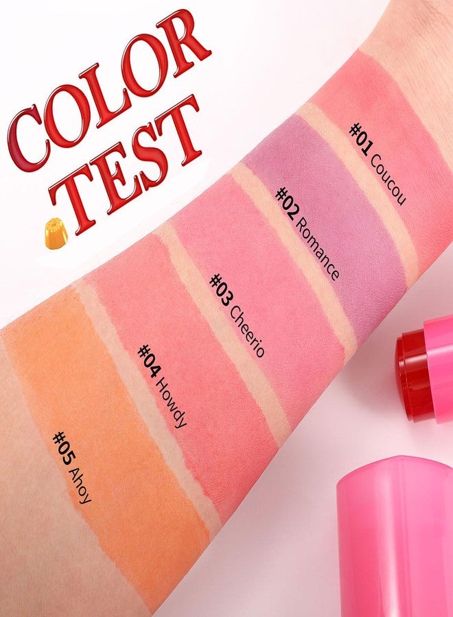 XTJXTJ Cooling Water Jelly Tint Stick，Multi-Use Juicy Love Blush, 3-In-1cheek Blush & Eyeshadow & Lip Tinted Long-Lasting Moisture Stick，Bouncy Jelly Texture，Creates A Moist Watercolor Effect (#02, 0.32oz) - Image 5