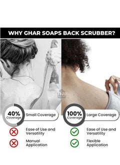 GHAR SOAP Premium Ghar Soaps Back Scrubber For Dead Skin Body | Bath Loofah deep exfoliating Gloves skin Back Scrubber | Gentle Exfoliating Body Scrubber Loofah , Long Lasting, and More Hygienic Than Traditional  | All Dead Skin Cells, Blackheads removal , Impurities, Sustainable  - Image 5