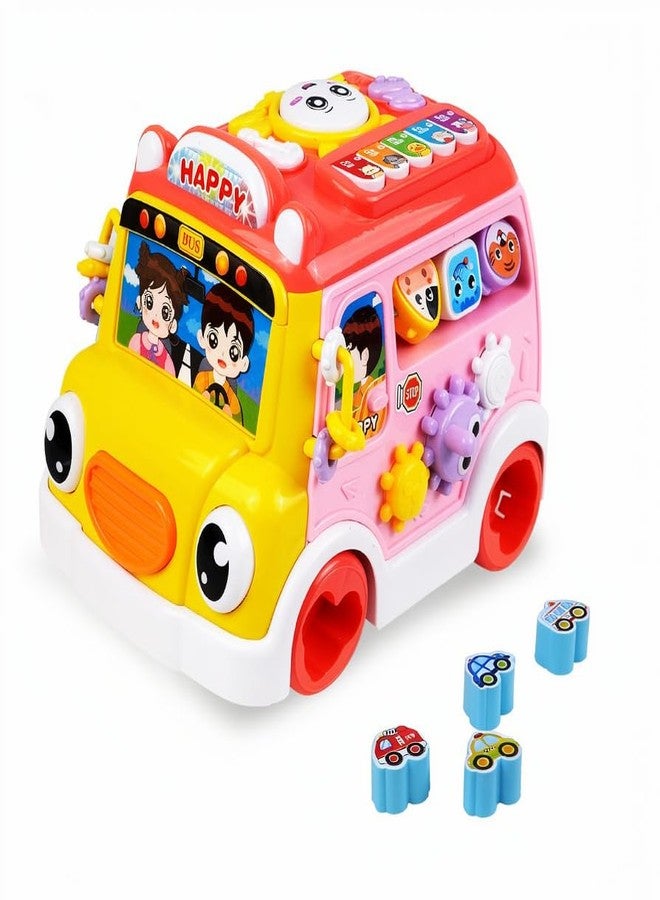 Space Enterprises Operated Musical Bus Toy Three in One Activity with Shape Sorter Lights and Music Kids for Toy - Image 1