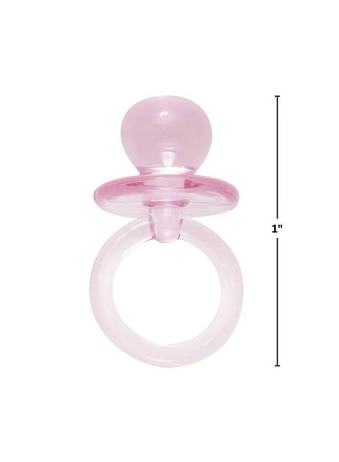 Unique Pink Acrylic Crystal Pacifier Favors - 18 Pieces, 1'' - Adorable Party Decorations for Baby Showers and Gender Reveals - Image 2
