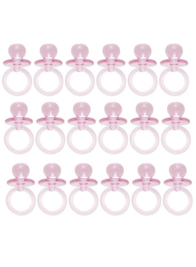 Unique Pink Acrylic Crystal Pacifier Favors - 18 Pieces, 1'' - Adorable Party Decorations for Baby Showers and Gender Reveals - Image 1