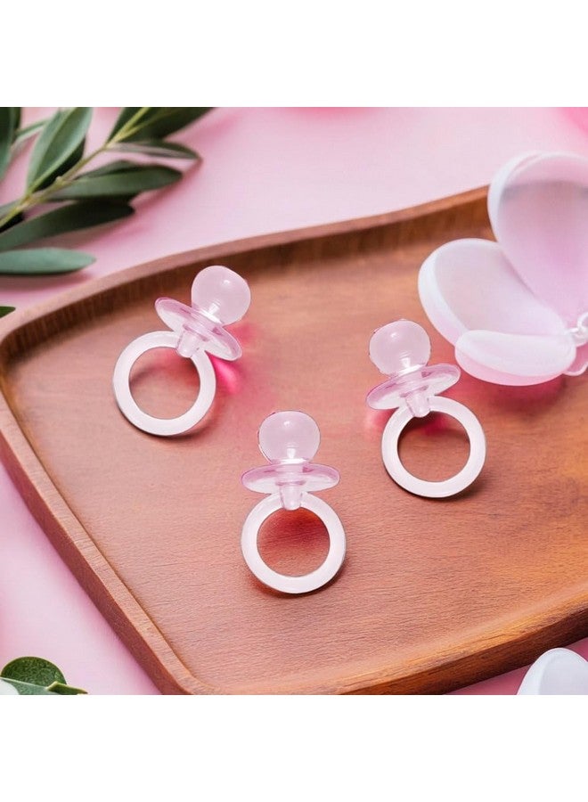 Unique Pink Acrylic Crystal Pacifier Favors - 18 Pieces, 1'' - Adorable Party Decorations for Baby Showers and Gender Reveals - Image 3