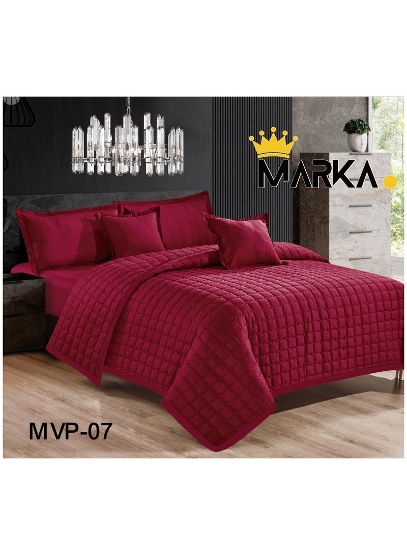 طقم لحاف سادة نفرين – 6 قطع – لحاف 250×230 سم – شرشف كامل 200×200+30 سم