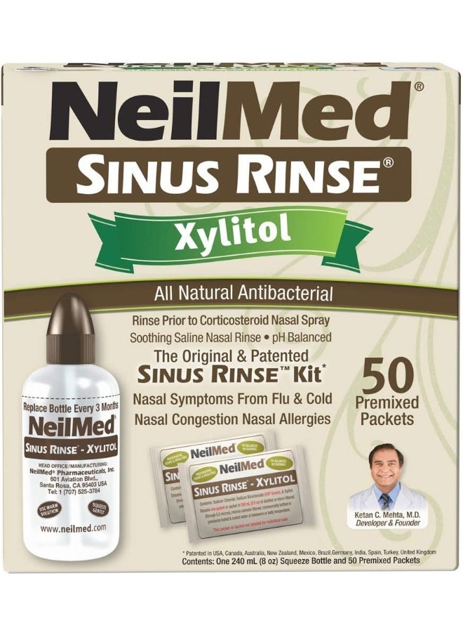 NeilMed Sinus Rinse Kit With Xylitol, 50 Count (Pack Of 1)  - Image 2