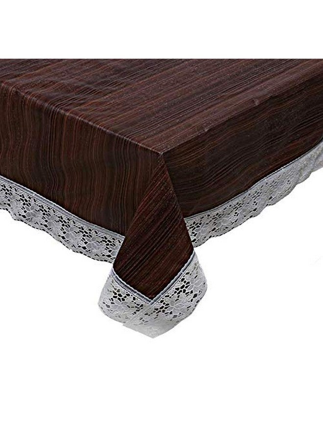 Kuber Industries Wooden Print 6 Seater Dining Table Cover 60"x90",Brown, Standard,Polyvinyl Chloride (PVC),Rectangular,Pack of 1 - Image 4