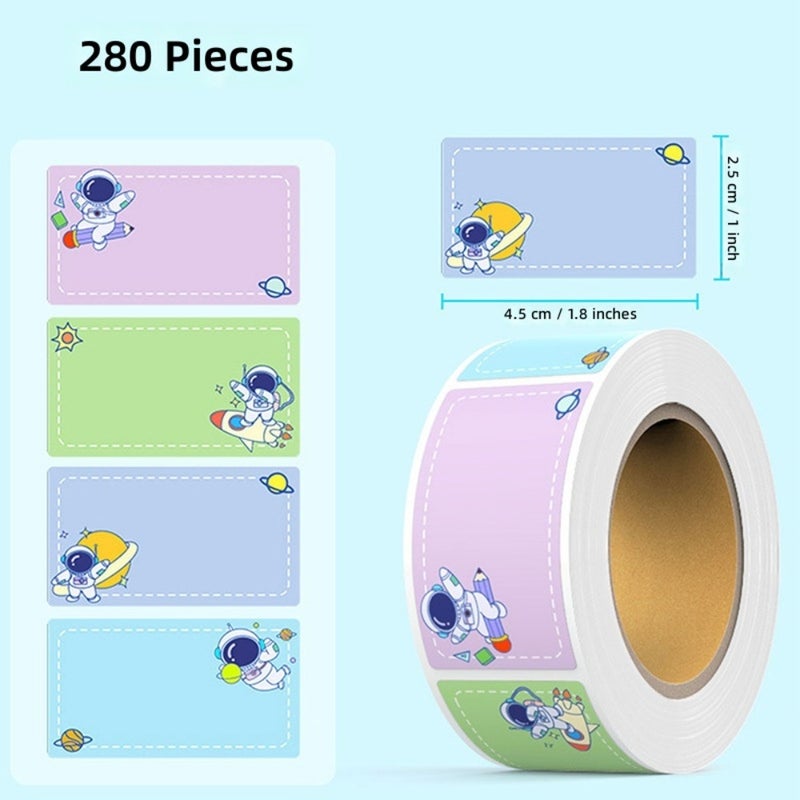 280 Cartoon name self-adhesive sticker PVC self-adhesive color label sticker Handwritten self-adhesive square  sticker - Image 5