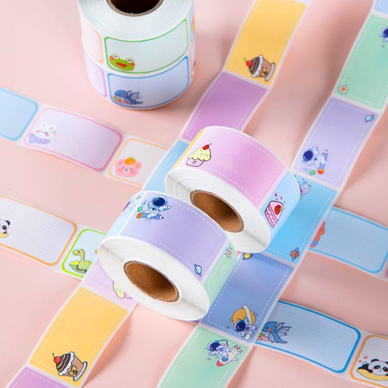 280 Cartoon name self-adhesive sticker PVC self-adhesive color label sticker Handwritten self-adhesive square  sticker - Image 3