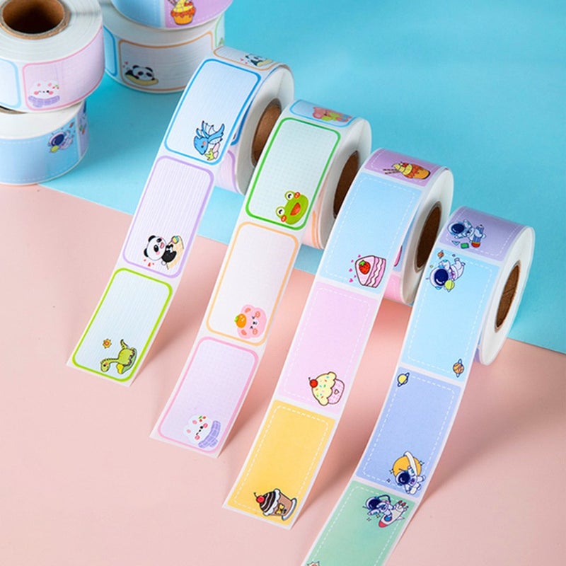 280 Cartoon name self-adhesive sticker PVC self-adhesive color label sticker Handwritten self-adhesive square  sticker - Image 1