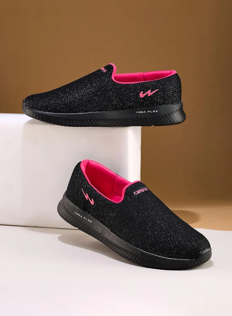 CAMPUS Women's Black Low-Top Slip-on Shoes - Lightweight Shoes, Minimalist Designed for Elegance