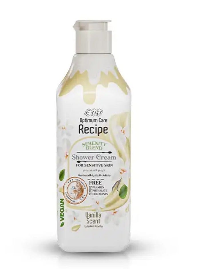 إيفا ريسپي كريم الاستحمام ملطف للبشرة الحساسة - برائحة الڤانيليا 370 مل