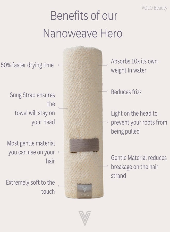VOLO Hero Cloud Pink Hair Towel - Ultra Soft, Quick Drying, Anti Frizz & Breakage, 30% More Fabric, Snug Strap - Image 3