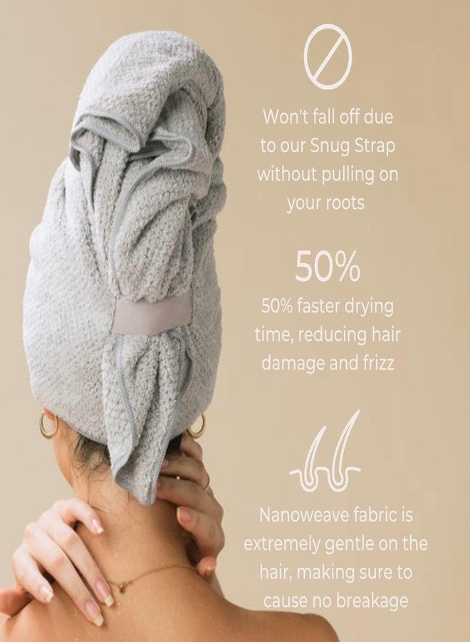 VOLO Hero Cloud Pink Hair Towel - Ultra Soft, Quick Drying, Anti Frizz & Breakage, 30% More Fabric, Snug Strap - Image 5