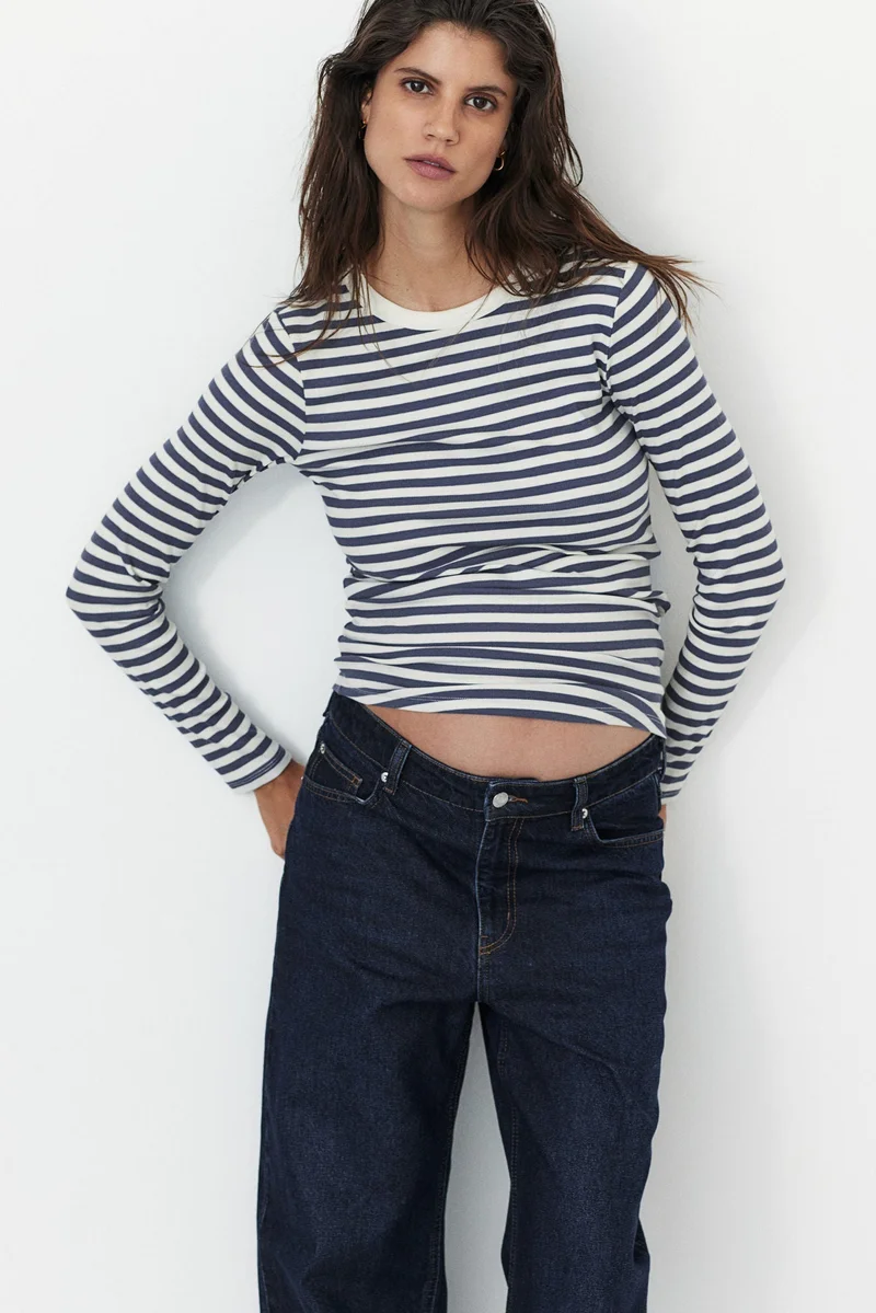 H&M MAMA Ribbed jersey top