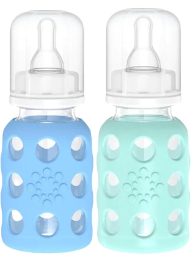 lifefactory Lifefactory Baby Bundle - Bottle Set - Sky/Mint - 4 oz - 2 pk  - Image 1