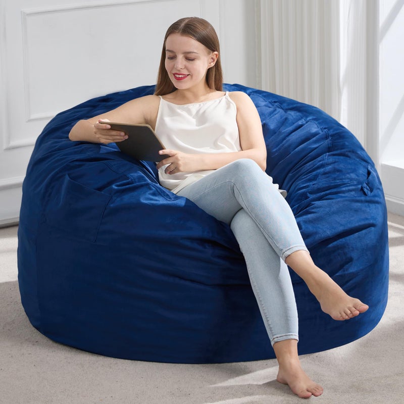 Hobestluk 3FT Bean Bag Chair Giant Bean Bag Chairs for Adults Large Bean Chairs with Removable Cover, Beanbag Chair with Filler, Adult Bean Bag Chairs for Living Room, Bedroom - Image 1
