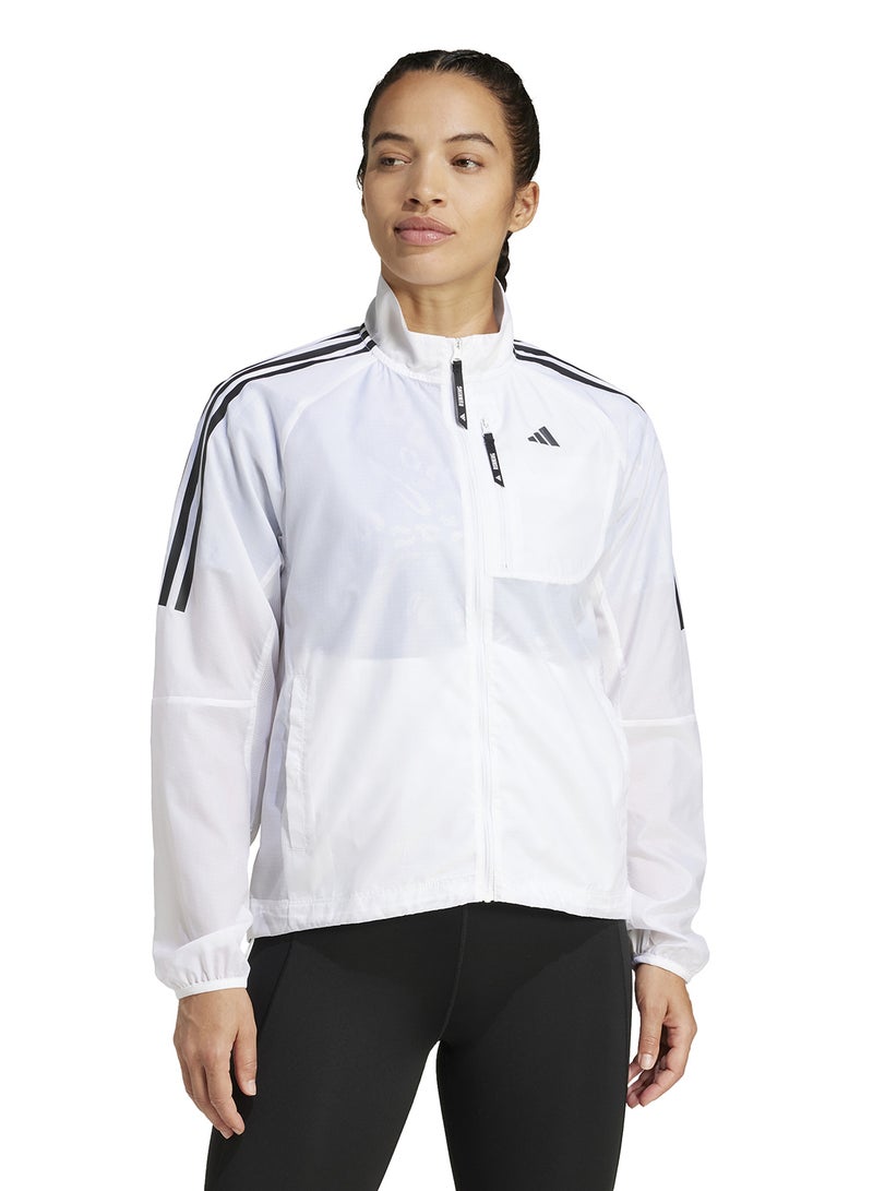 Adidas Own The Run 3 Stripe Packable Jacket  - Image 1