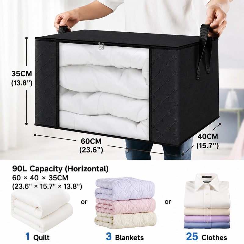 general 1-10pack，Non-Woven Fabric Bedding Storage Box Foldable Dust-Proof Moisture-Proof Organizer for  Clothes - Image 1