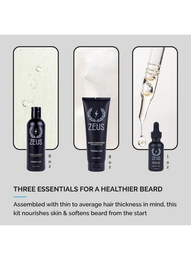 زيوس مجموعة غسول اللحية وزيت اللحية للرجال، لتنعيم وترطيب وترطيب شعر الوجه (فانيليا روم) صنع في الولايات المتحدة الأمريكية - Image 2
