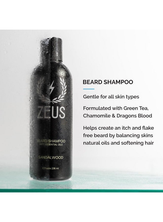 زيوس مجموعة غسول اللحية وزيت اللحية للرجال، لتنعيم وترطيب وترطيب شعر الوجه (فانيليا روم) صنع في الولايات المتحدة الأمريكية - Image 3