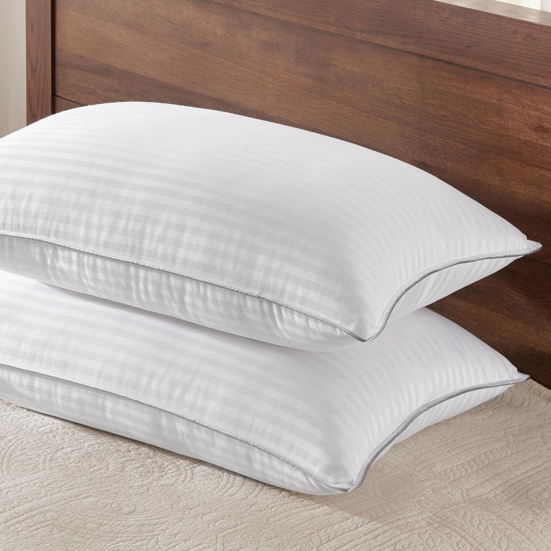 Basic Beyond Standard Pillows Set of 2 Soft 20 x 26 Inches Down Alternative Pillows Standard Size Set of 2 for Back Stomach or Side Sleepers