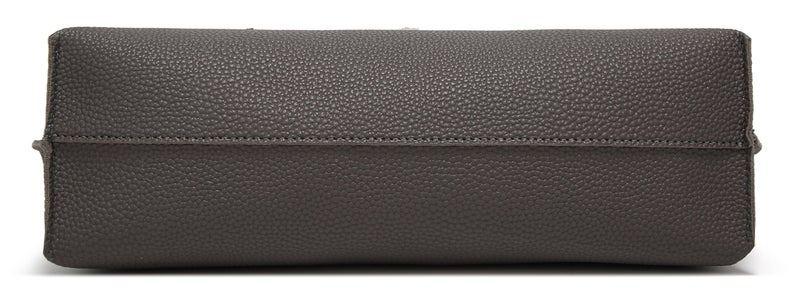 Dreubea Women's Soft Faux Leather Tote Shoulder Bag from, Big Capacity Tassel Handbag Dark Grey - Image 5